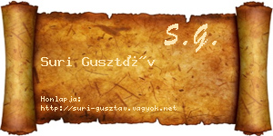 Suri Gusztáv névjegykártya