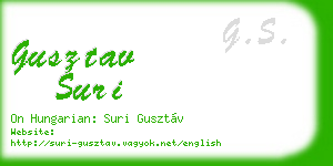 gusztav suri business card