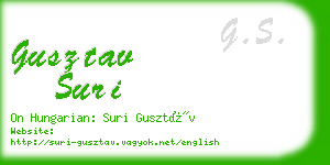 gusztav suri business card